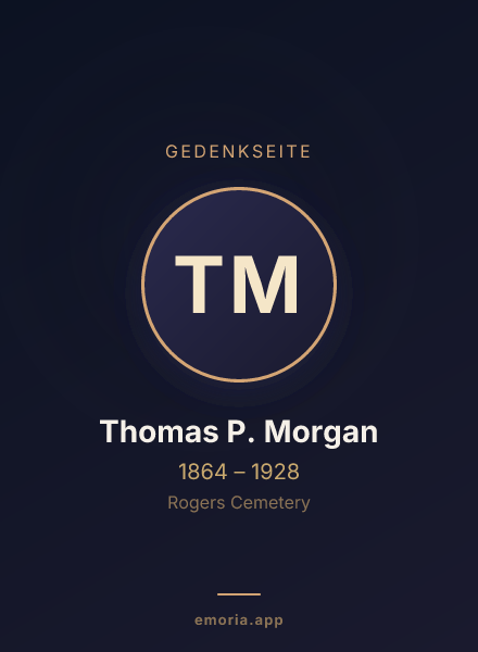 Gedenkportrait von Thomas P. Morgan