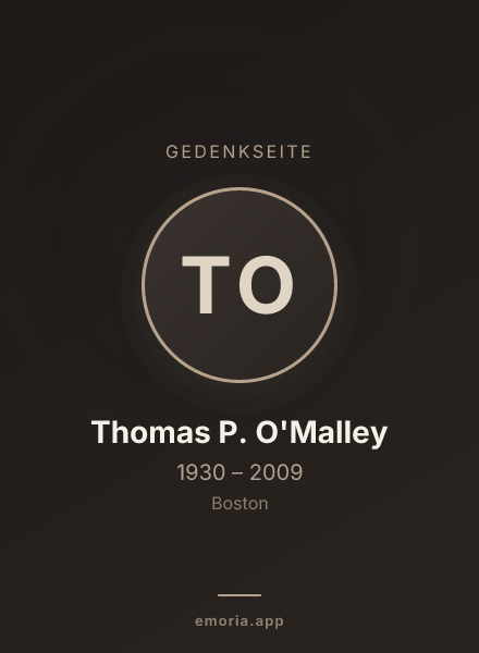 Gedenkportrait von Thomas P. O'Malley