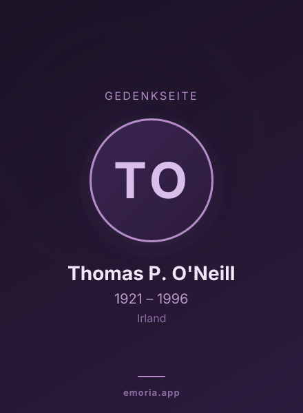 Gedenkportrait von Thomas P. O'Neill