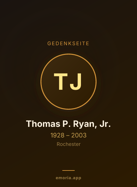 Gedenkportrait von Thomas P. Ryan, Jr.