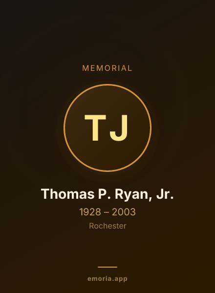 Memorial portrait of Thomas P. Ryan, Jr.