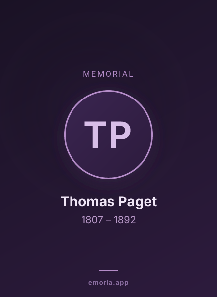 Memorial portrait of Thomas Paget