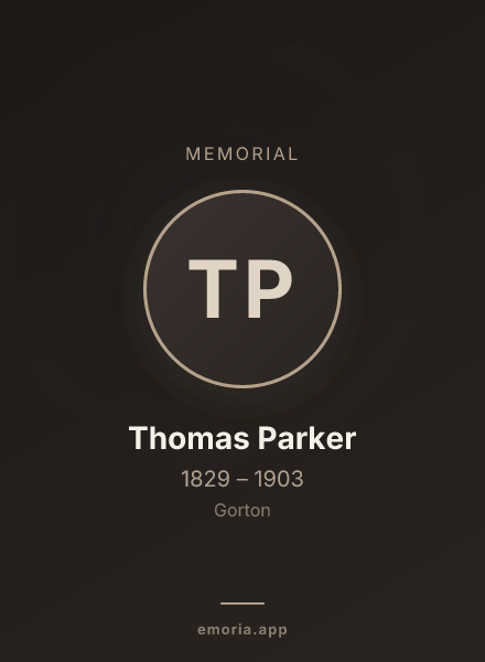Memorial portrait of Thomas Parker