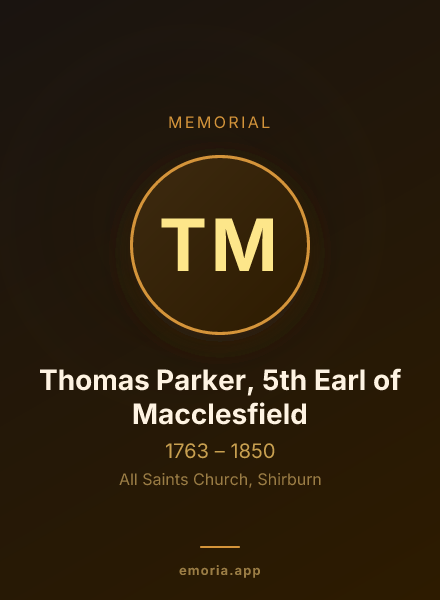 Memorial portrait of Thomas Parker, 5th Earl of Macclesfield