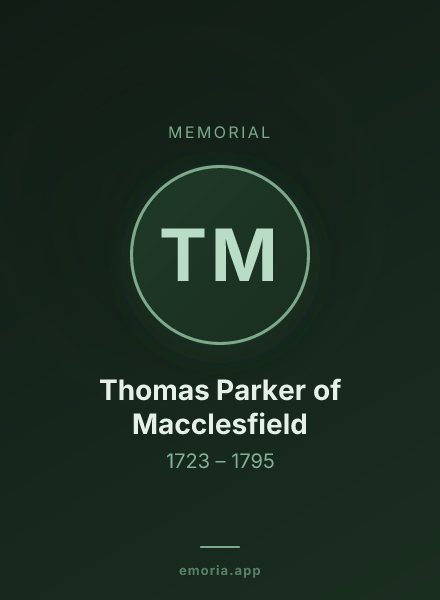 Memorial portrait of Thomas Parker of Macclesfield