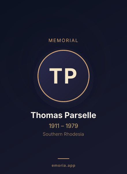 Memorial portrait of Thomas Parselle