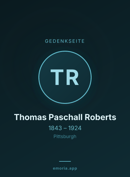 Gedenkportrait von Thomas Paschall Roberts