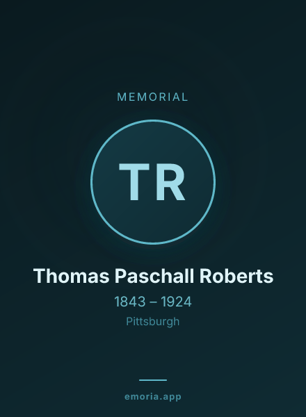 Memorial portrait of Thomas Paschall Roberts