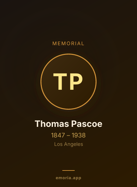 Memorial portrait of Thomas Pascoe