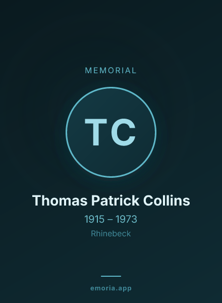 Memorial portrait of Thomas Patrick Collins