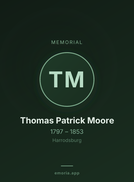Memorial portrait of Thomas Patrick Moore