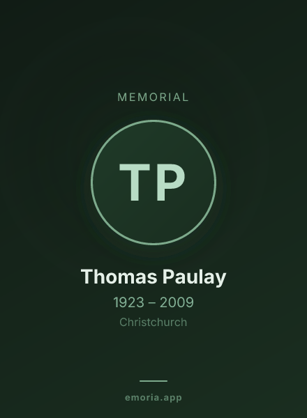 Memorial portrait of Thomas Paulay