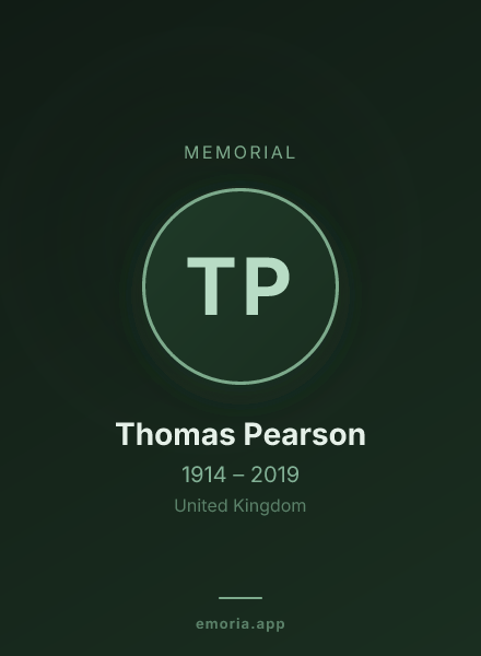 Memorial portrait of Thomas Pearson