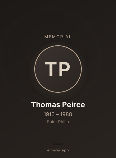 Memorial portrait of Thomas Peirce