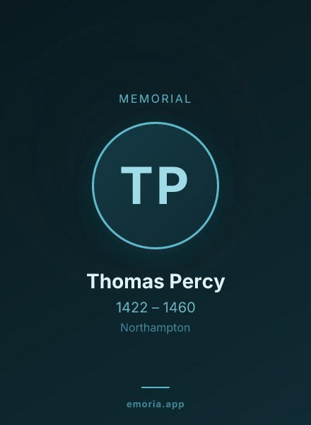Memorial portrait of Thomas Percy