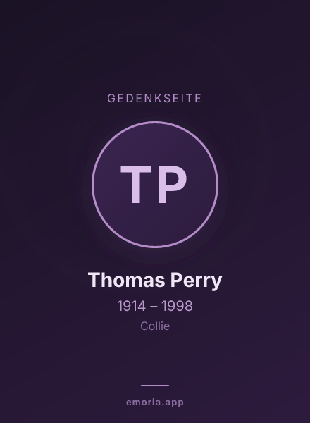 Gedenkportrait von Thomas Perry