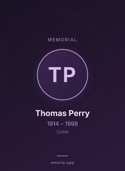Memorial portrait of Thomas Perry