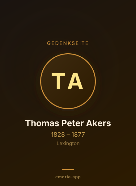 Gedenkportrait von Thomas Peter Akers