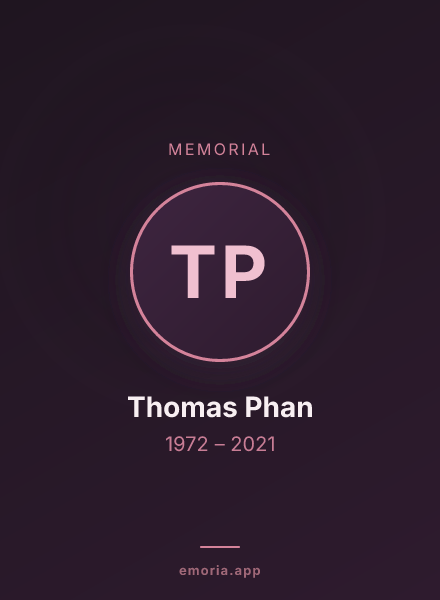 Memorial portrait of Thomas Phan
