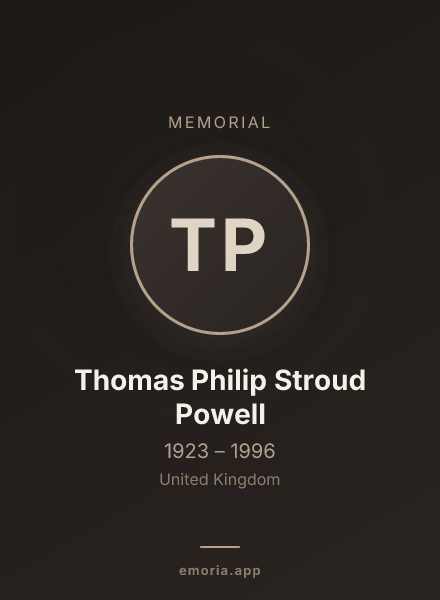 Memorial portrait of Thomas Philip Stroud Powell