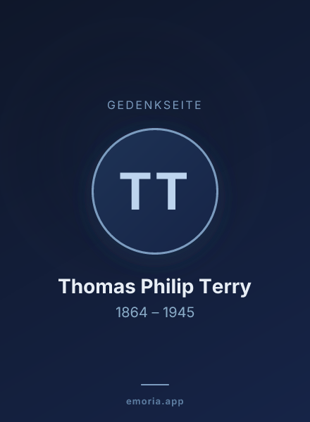 Gedenkportrait von Thomas Philip Terry