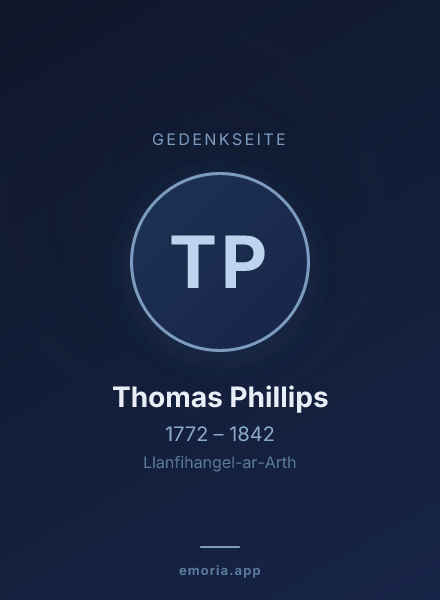 Gedenkportrait von Thomas Phillips