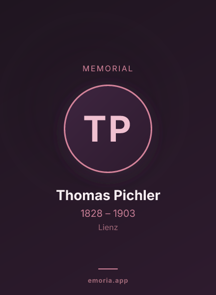 Memorial portrait of Thomas Pichler