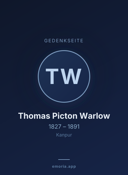 Gedenkportrait von Thomas Picton Warlow