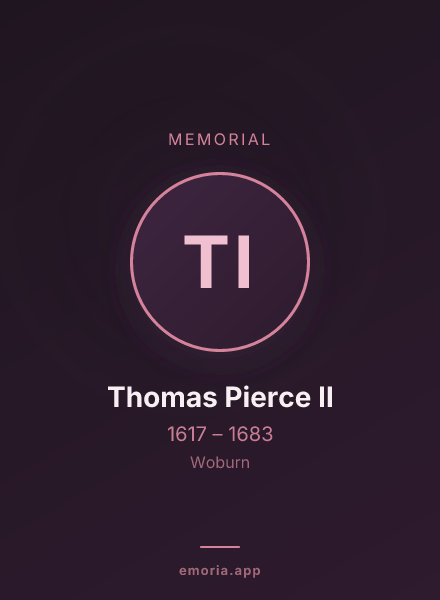 Memorial portrait of Thomas Pierce II