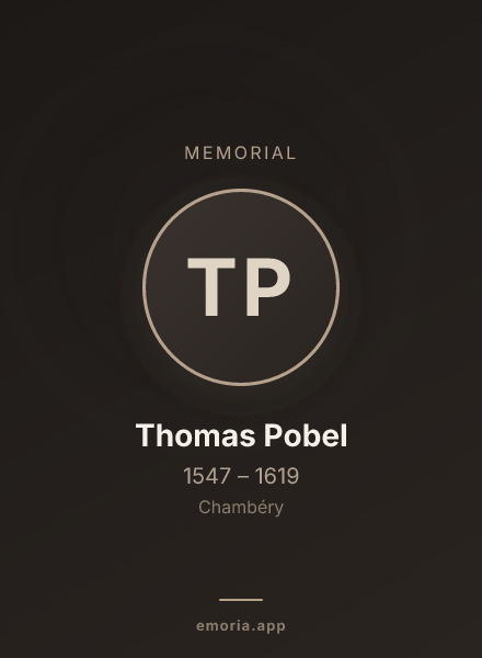 Memorial portrait of Thomas Pobel