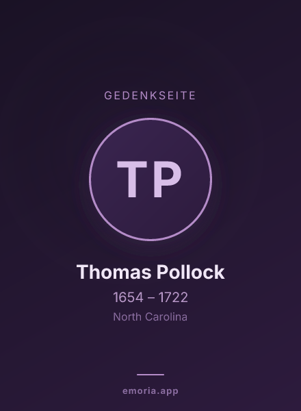 Gedenkportrait von Thomas Pollock
