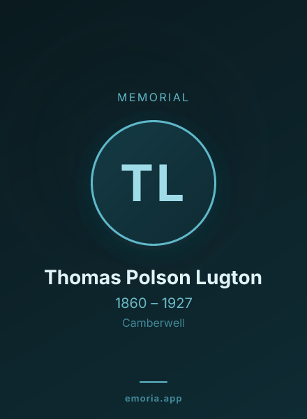 Memorial portrait of Thomas Polson Lugton