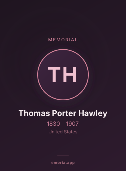 Memorial portrait of Thomas Porter Hawley