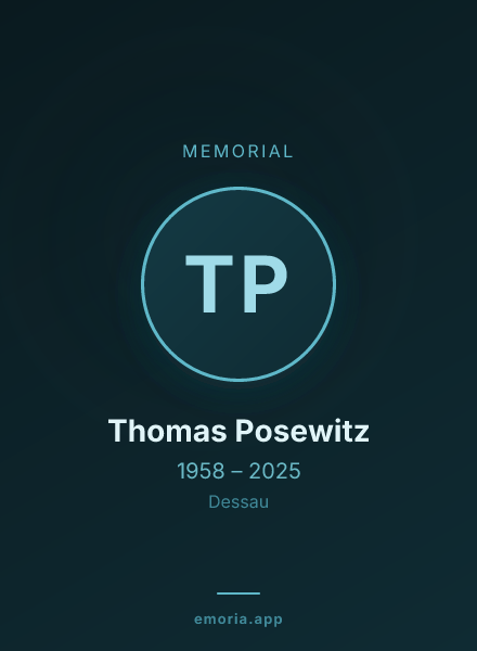 Memorial portrait of Thomas Posewitz