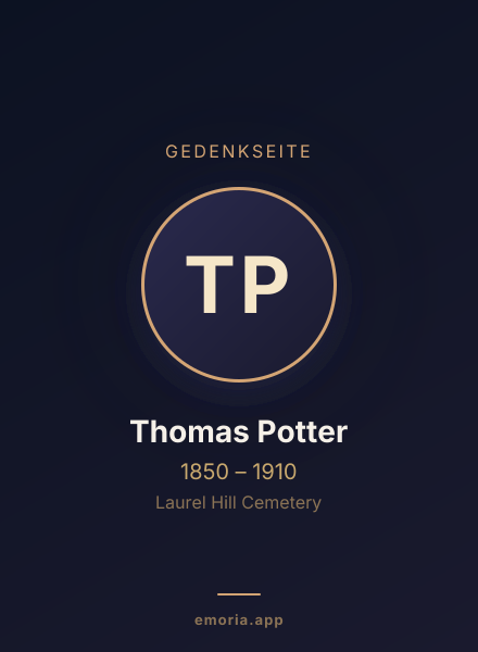 Gedenkportrait von Thomas Potter