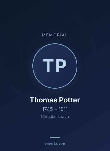 Memorial portrait of Thomas Potter
