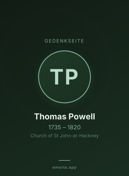 Gedenkportrait von Thomas Powell