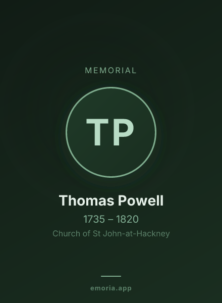 Memorial portrait of Thomas Powell