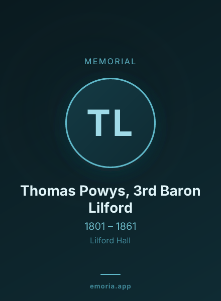 Memorial portrait of Thomas Powys, 3rd Baron Lilford