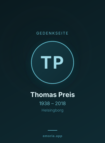 Gedenkportrait von Thomas Preis