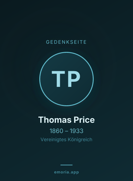 Gedenkportrait von Thomas Price