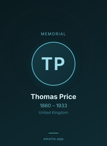 Memorial portrait of Thomas Price