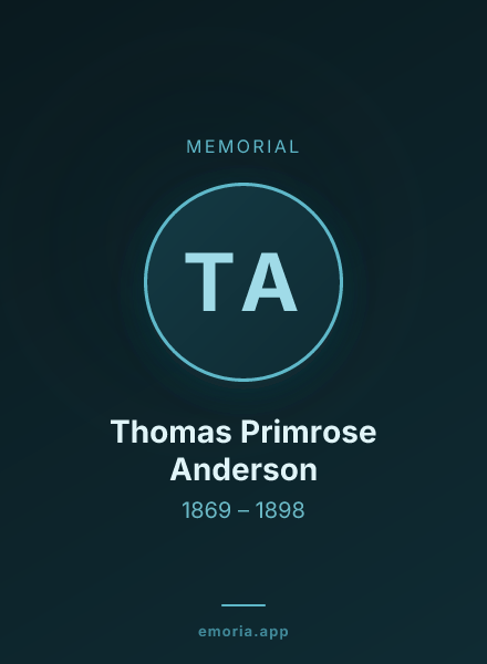 Memorial portrait of Thomas Primrose Anderson
