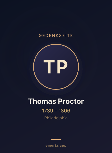 Gedenkportrait von Thomas Proctor