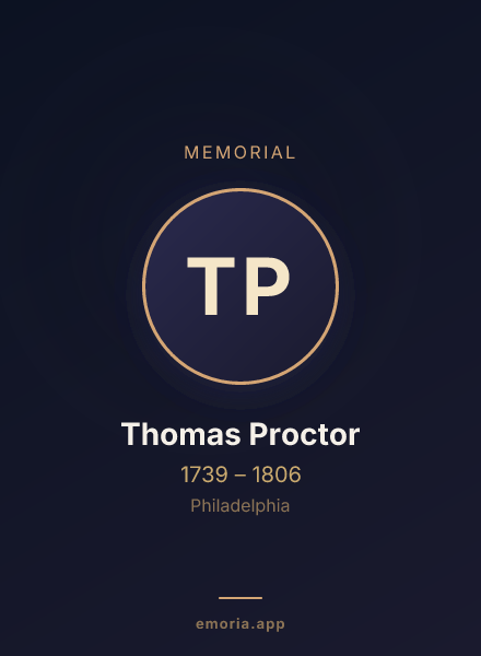 Memorial portrait of Thomas Proctor
