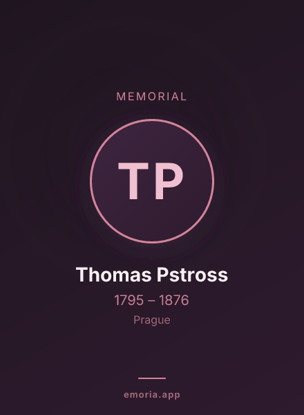 Memorial portrait of Thomas Pstross