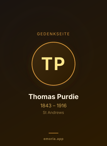Gedenkportrait von Thomas Purdie