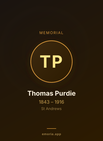 Memorial portrait of Thomas Purdie