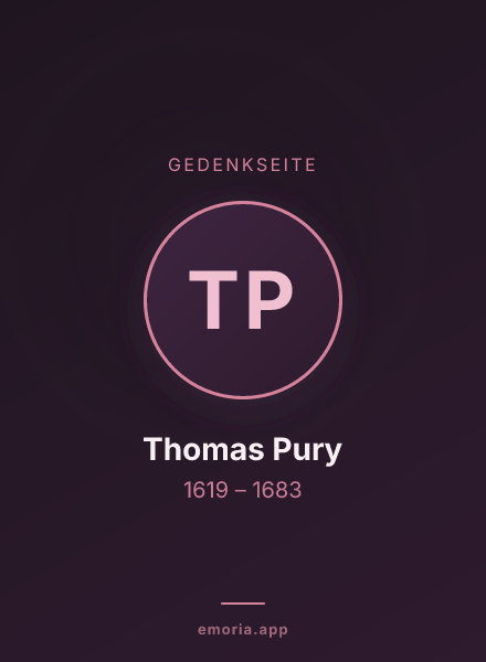 Gedenkportrait von Thomas Pury
