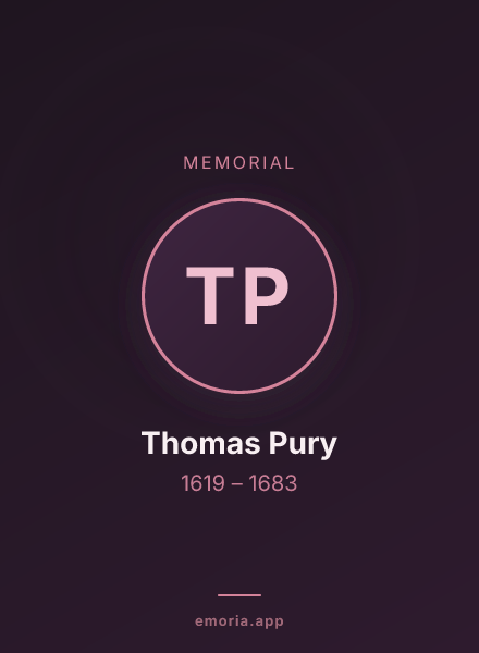 Memorial portrait of Thomas Pury
